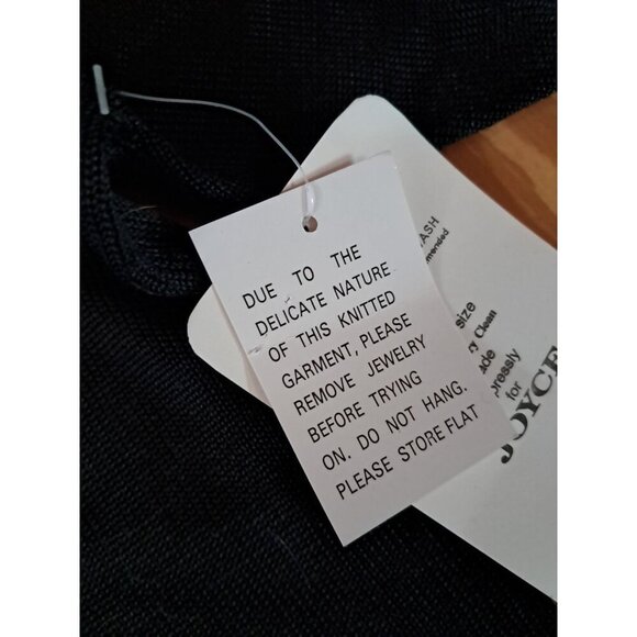 VTG Sweater MED Black Sequin Glam Party New Years Gaudy Goth Whimsey Work Wear - Picture 3 of 3